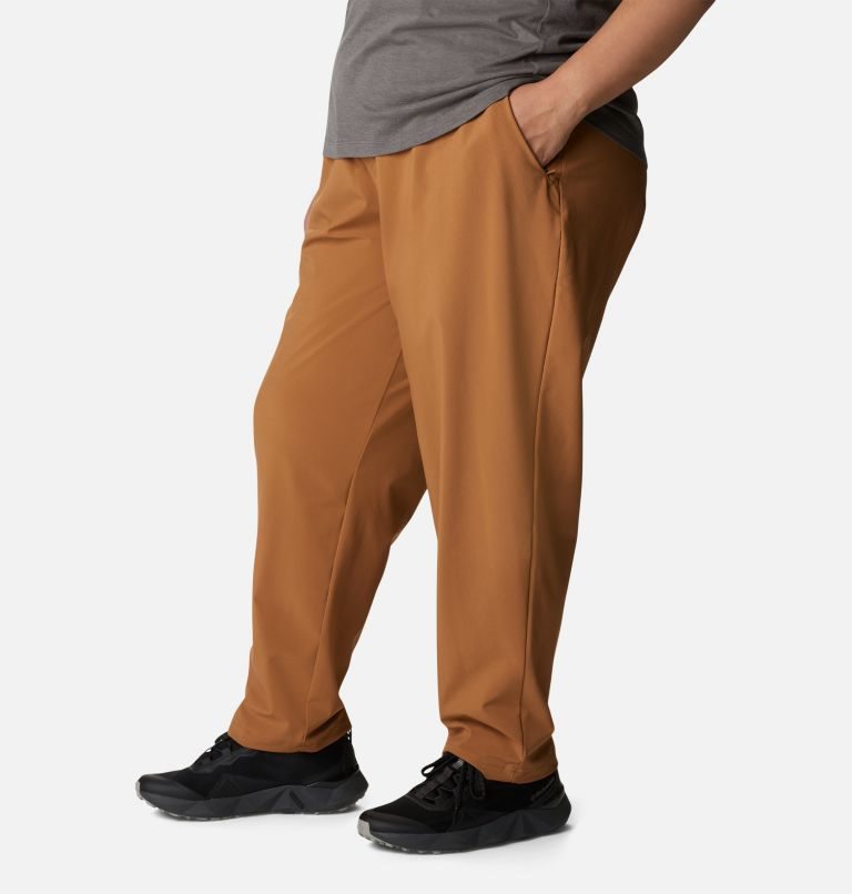 Women's Columbia Pleasant Creek Core Pants Brown | Plus Size CA-R4A80